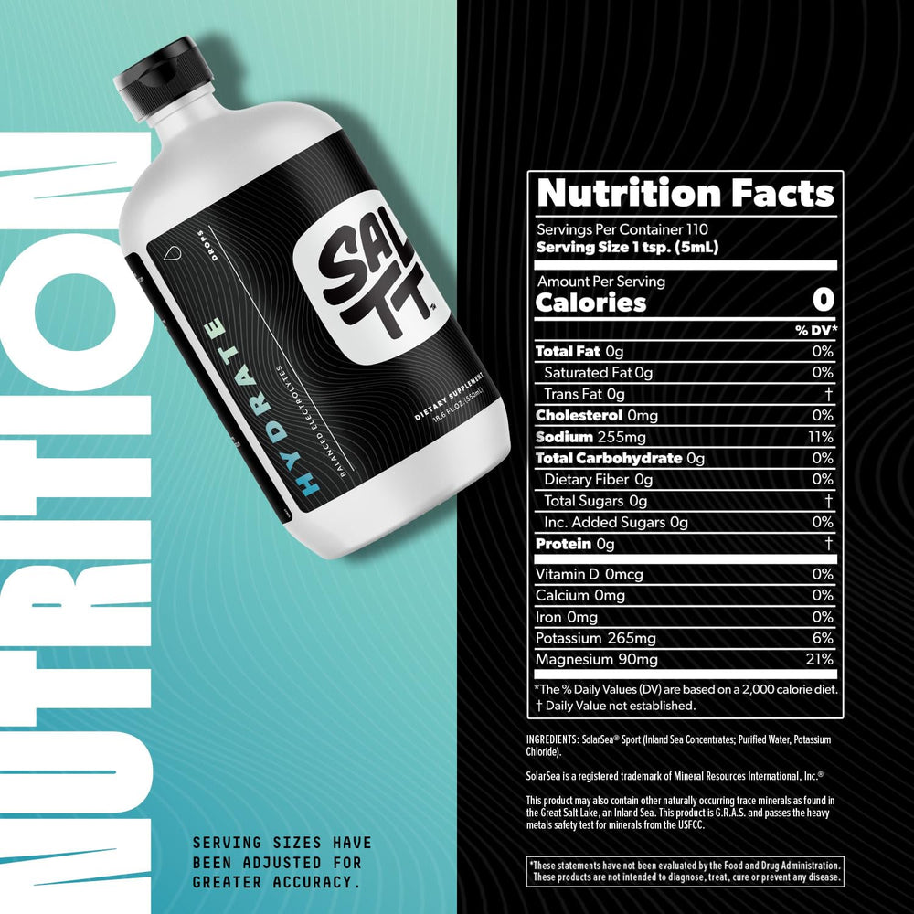 Keto Chow SALTT Hydrate glass with ice, refreshing sip.