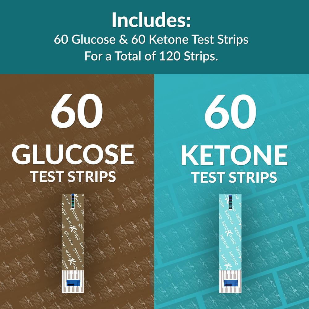 Keto-Mojo ketone strip close-up showing precision testing capability