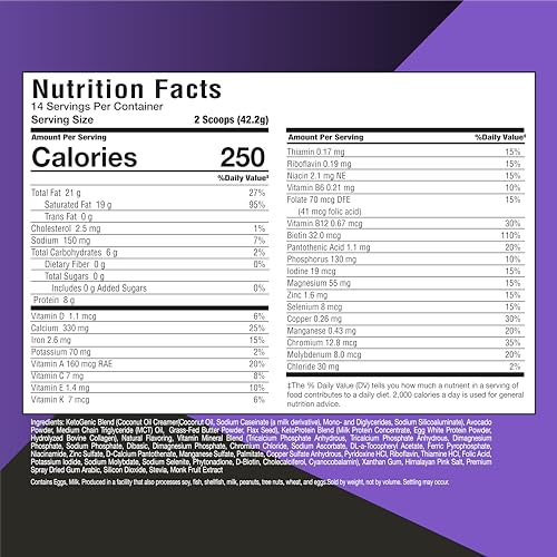 Keto Science Ketogenic Meal Shake vanilla serving cup, ready-to-mix for sustained energy.