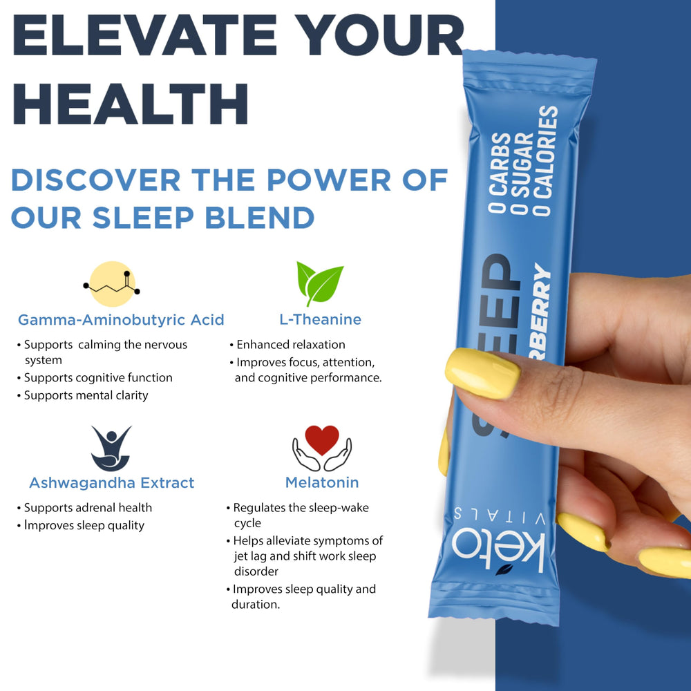 Keto Vitals Sleep Drink served in a chilled glass for bedtime.