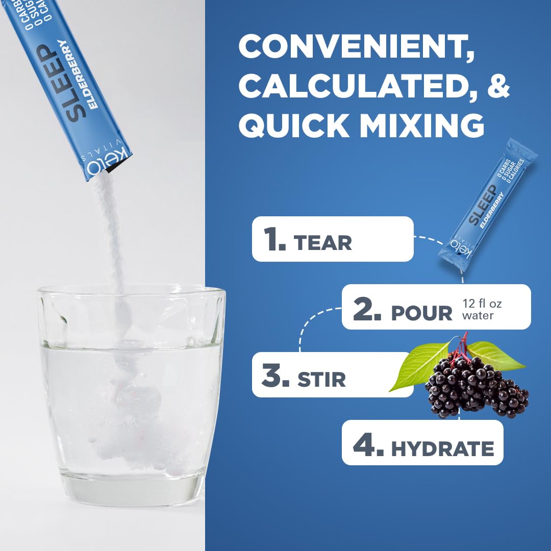 Keto Vitals Sleep Drink travel packets ideal for overnight trips.