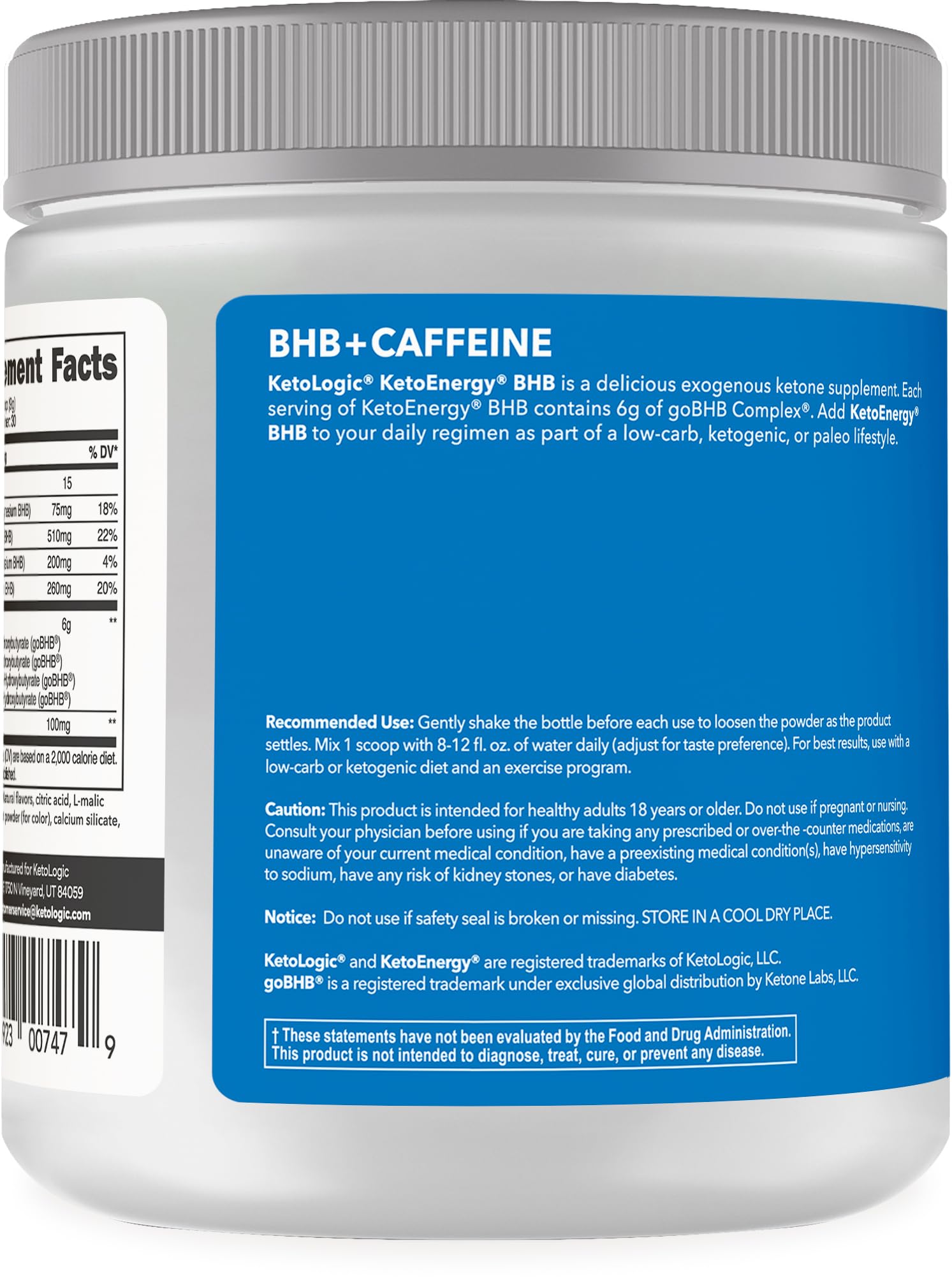 Refreshing Ketologic KetoEnergy BHB Raspberry Lemonade drink