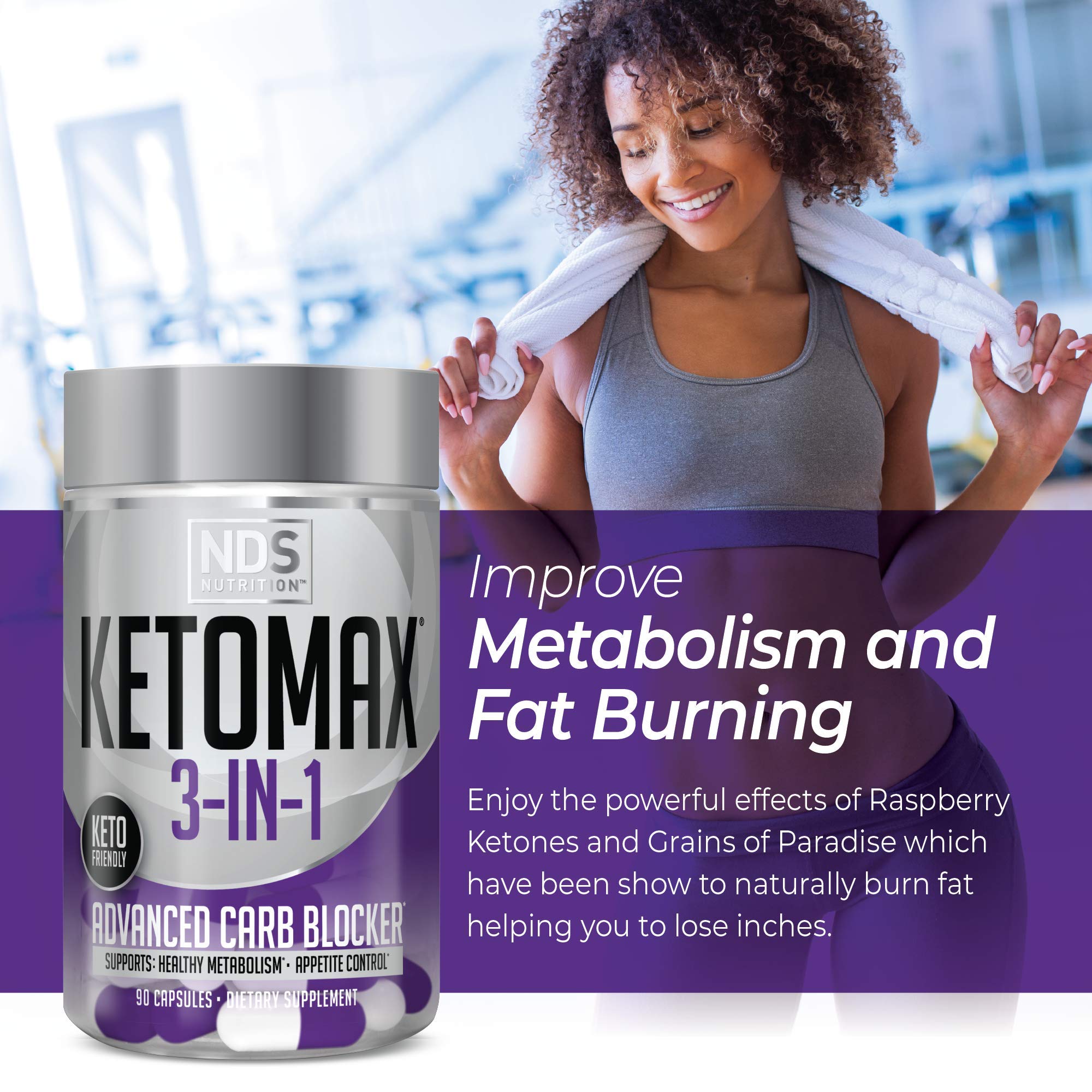 Keto-Max 3-in-1 with a meal plan visual for daily use
