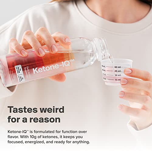 Pour Ketone-IQ into a glass for sugar-free focus on the go