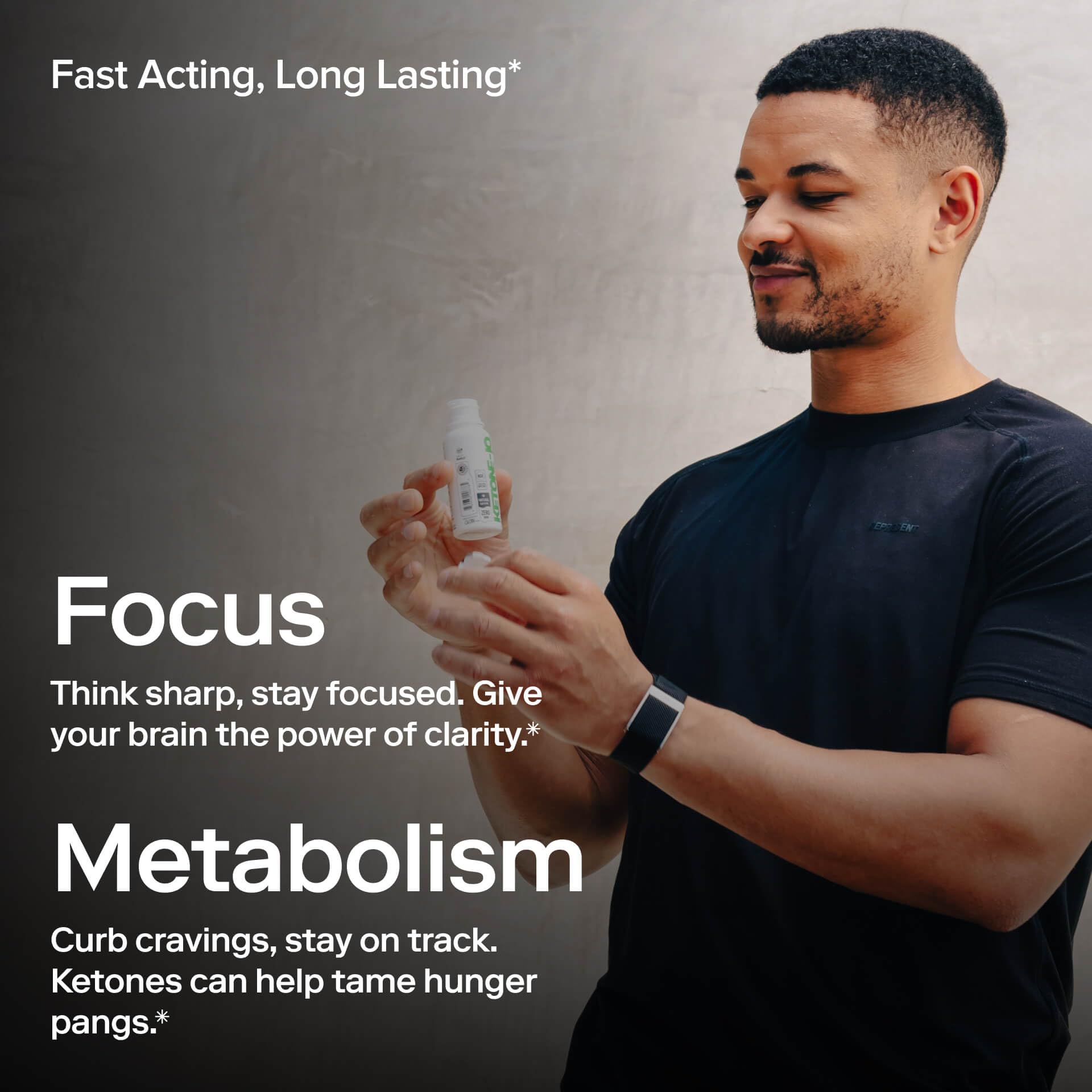 Ketone-IQ green tea caffeine shot with 5g ketones for clean energy.