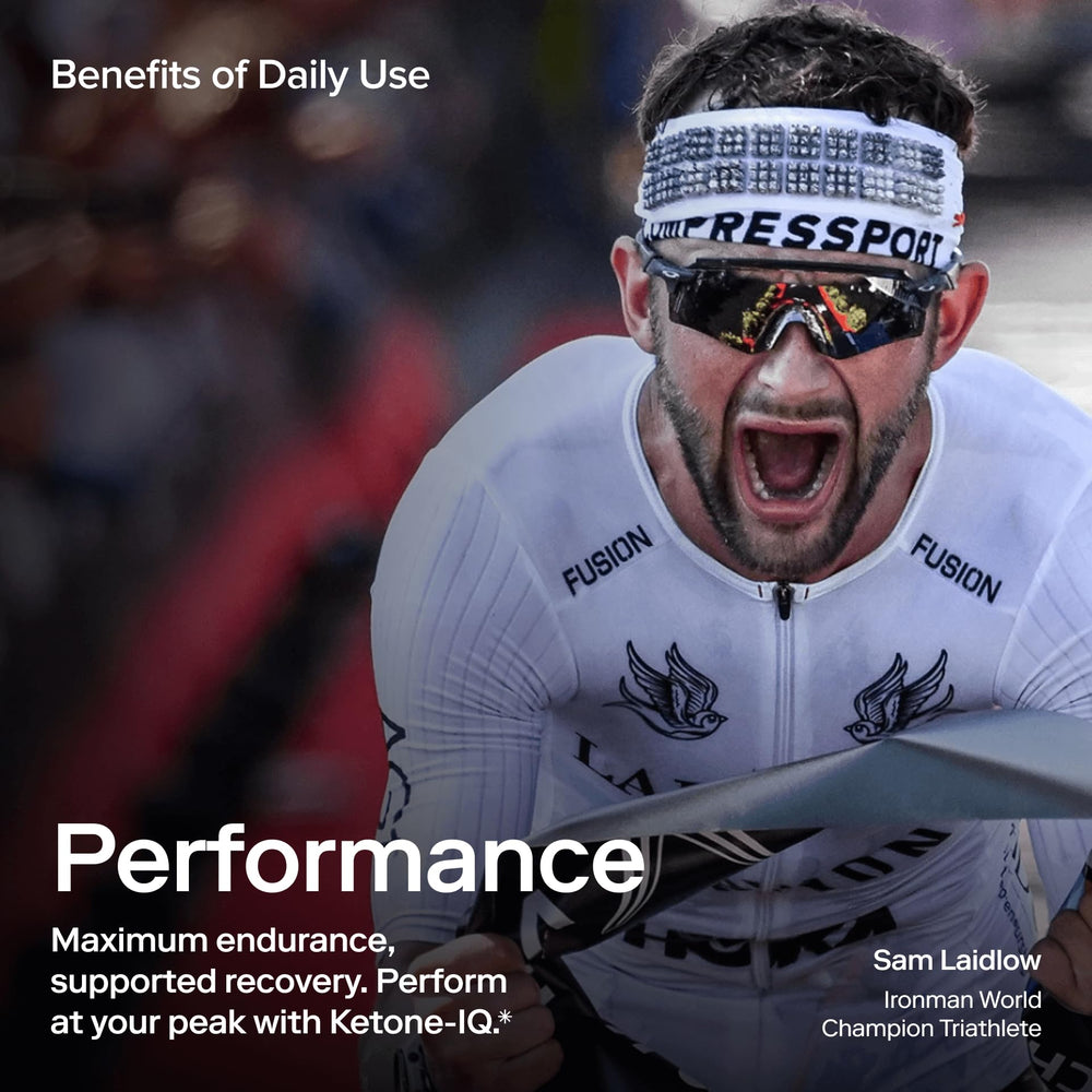 Ketone-IQ peach shot glass illustrating sustained energy for workouts