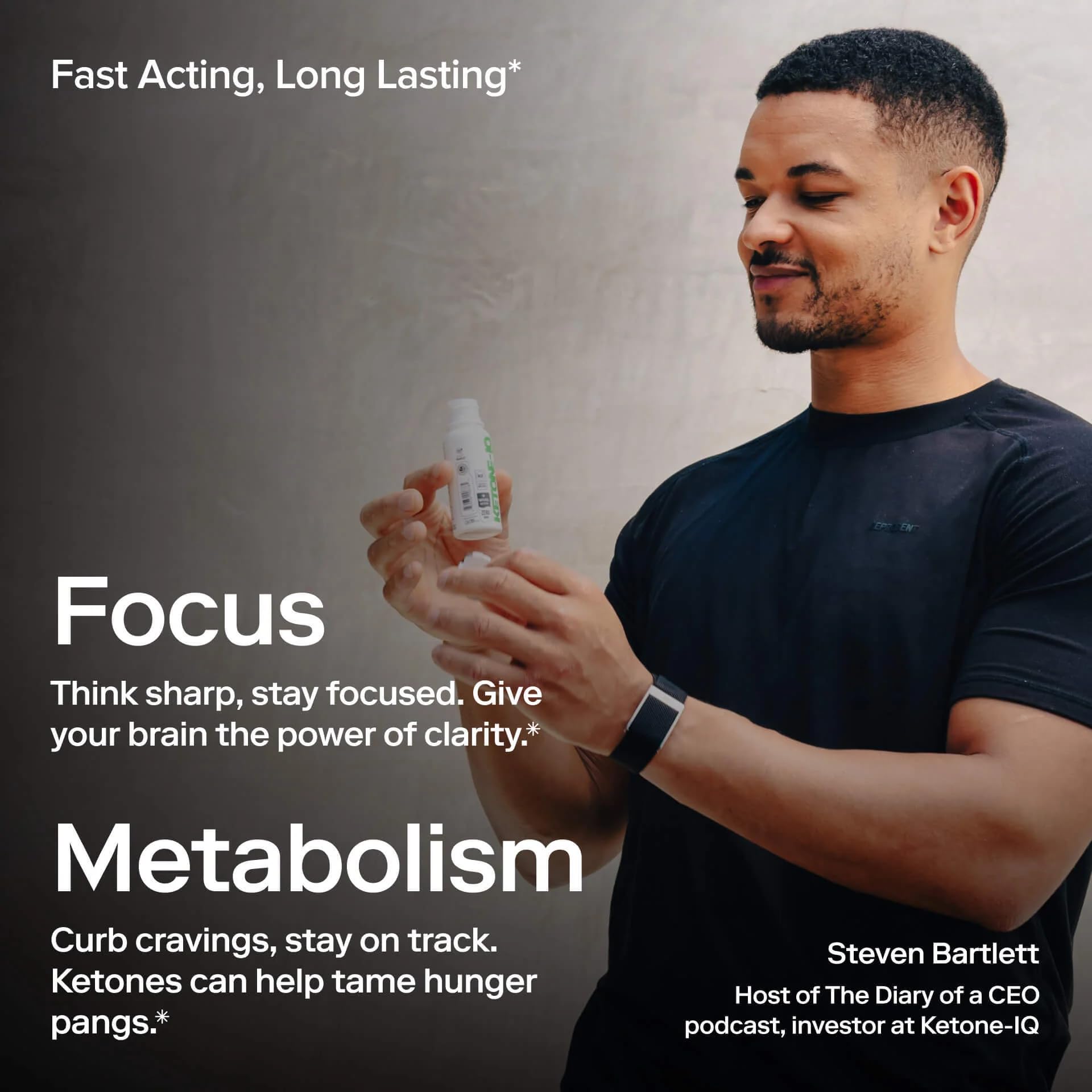 Ketone-IQ peach shot being poured for quick, clean energy