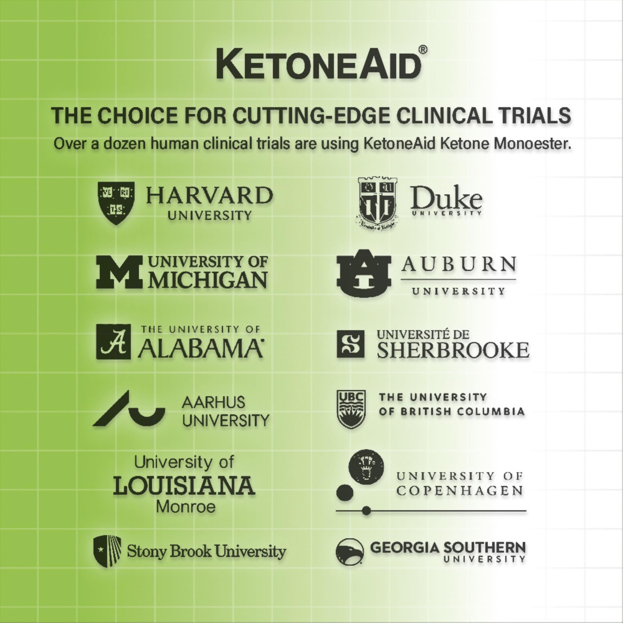 Peach flavor label on KetoneAid Ketone Shot indicating enjoyable taste during workouts.