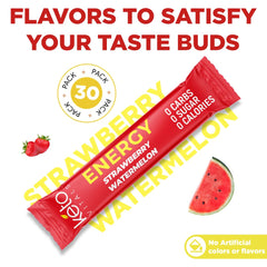 Nutrition label close-up emphasizing zero carbs and calories