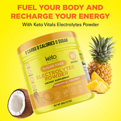 Keto Vitals Electrolytes ingredients close-up show essential minerals for balance