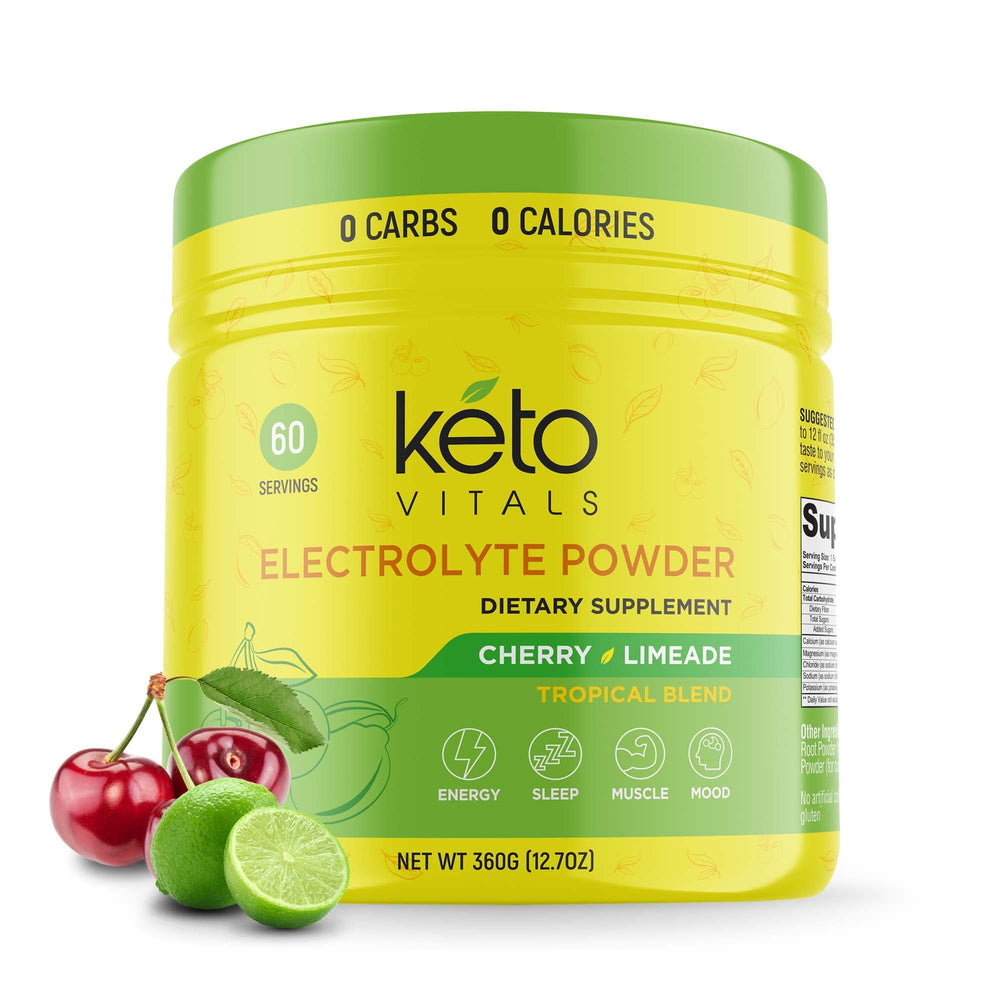 Keto Vitals Electrolytes Powder bottle for easy keto hydration