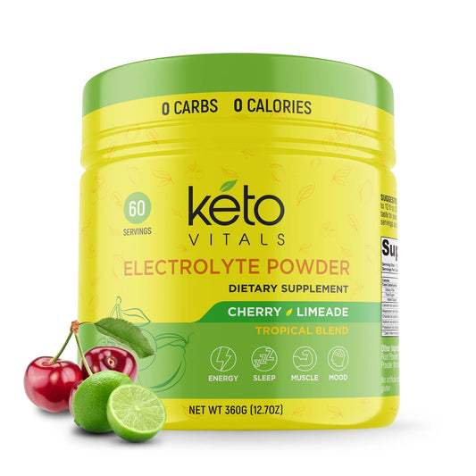 Keto Vitals Electrolytes Powder bottle for easy keto hydration