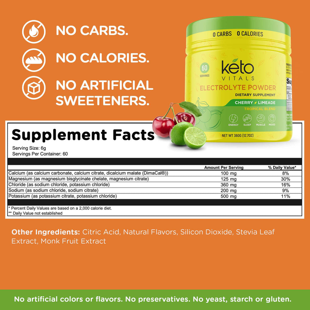 Keto Vitals Electrolytes dissolving in water for quick refreshment