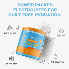 Keto Vitals electrolytes powder label detail shows key ingredients.