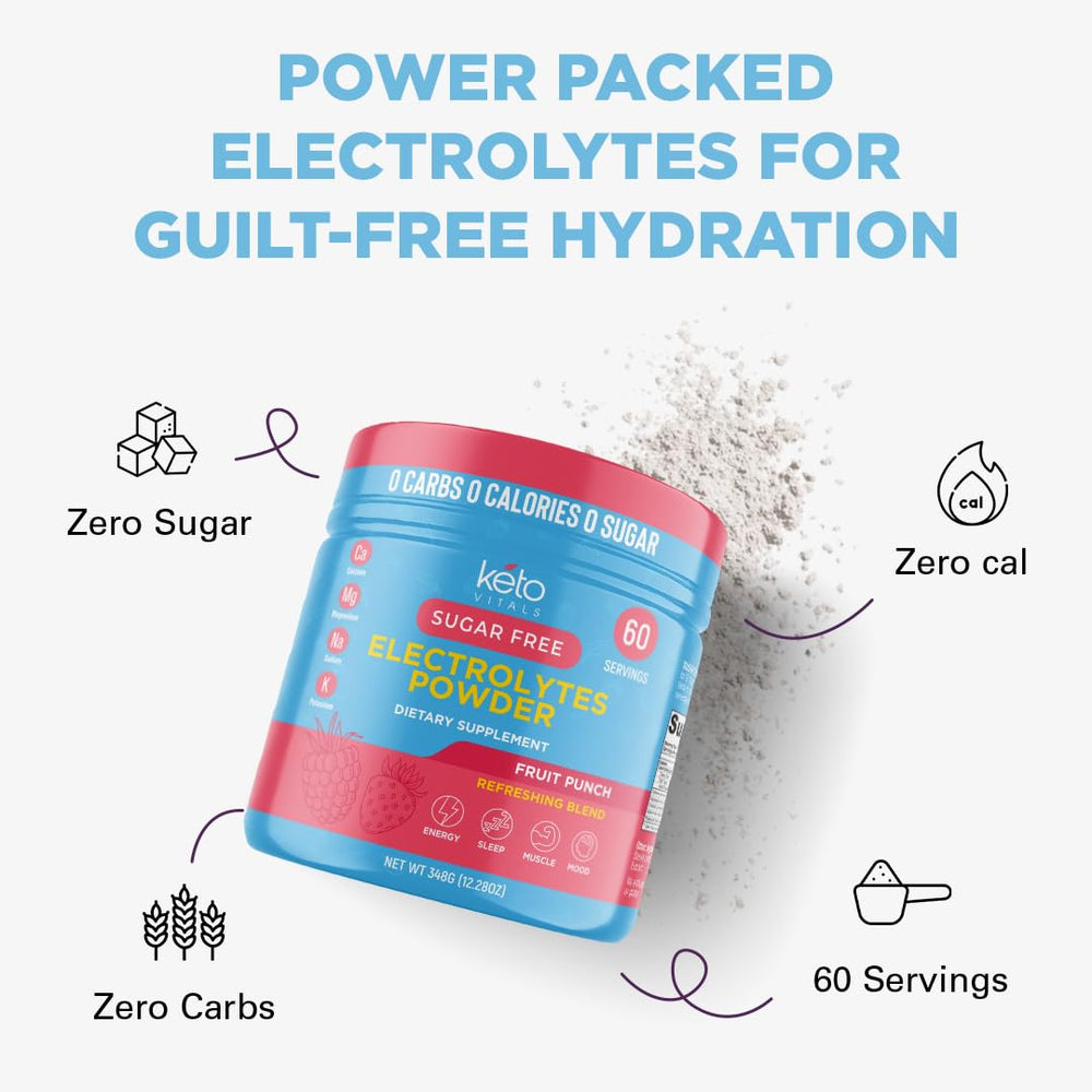 Keto Vitals Sugar-free electrolyte label for keto diets