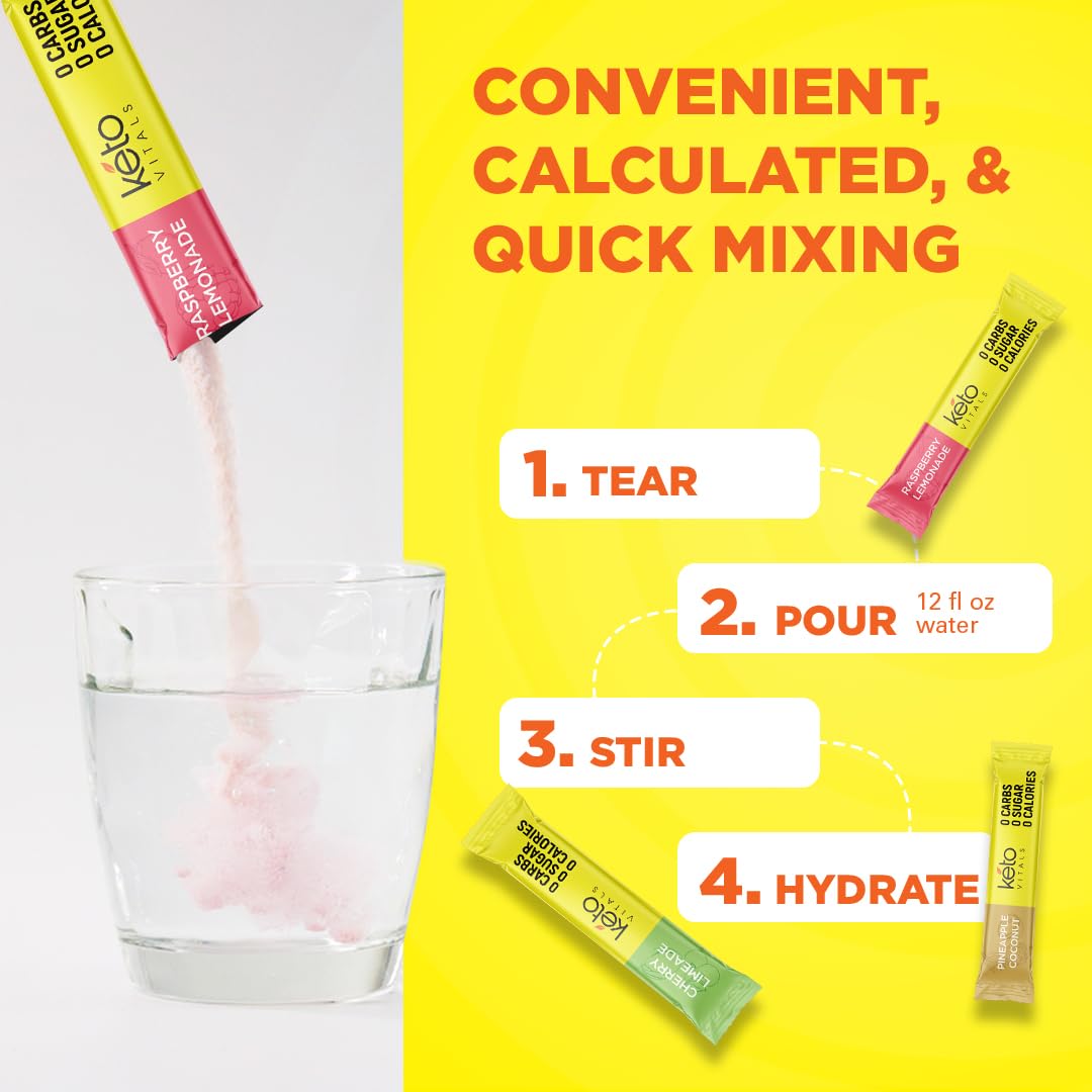 Keto Vitals Tropical Electrolytes travel bag scene for workouts and trips.