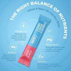 Keto Vitals zero-calorie electrolyte balance formula supports steady hydration and energy.