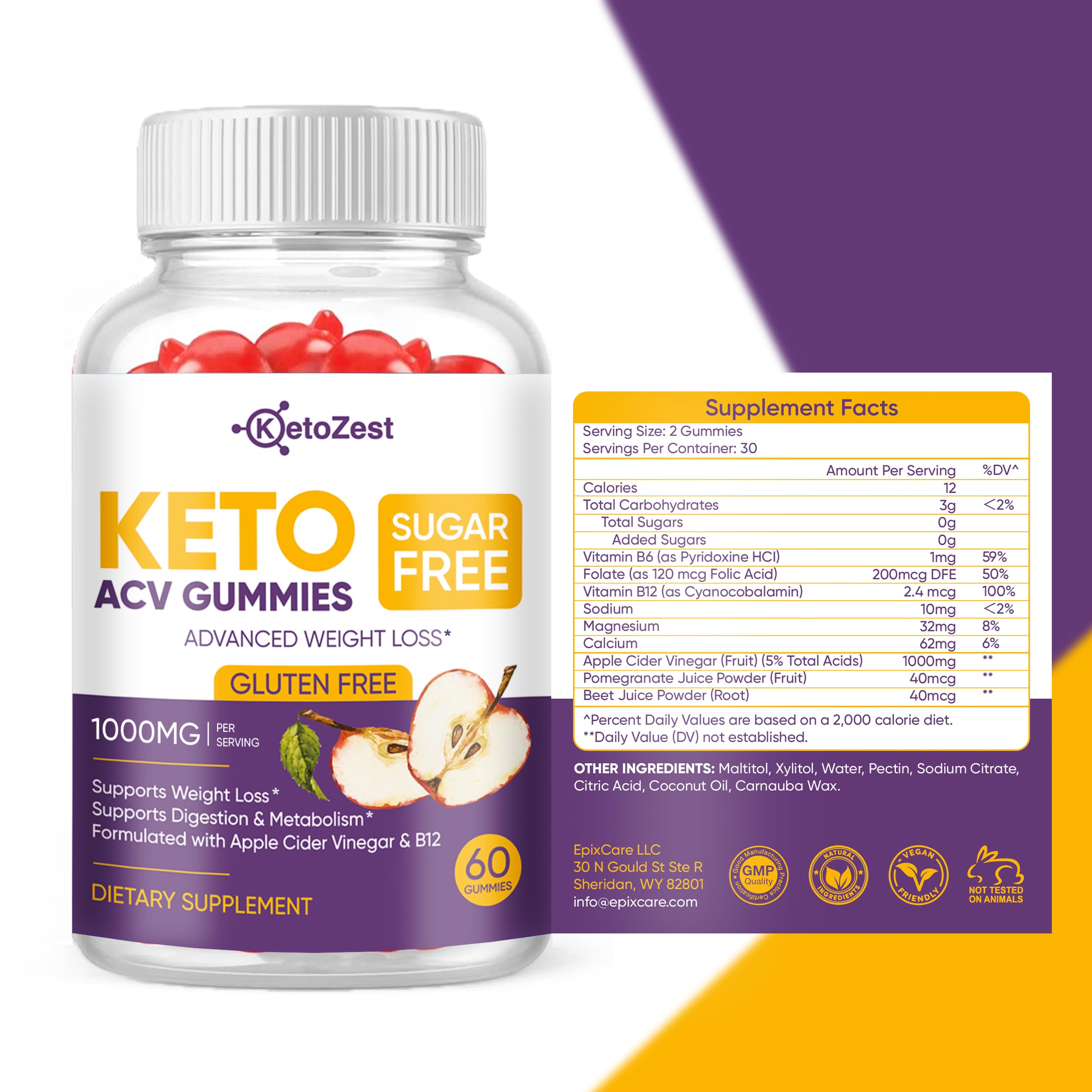 Dispensing KetoZest Keto ACV Gummies from the bottle.