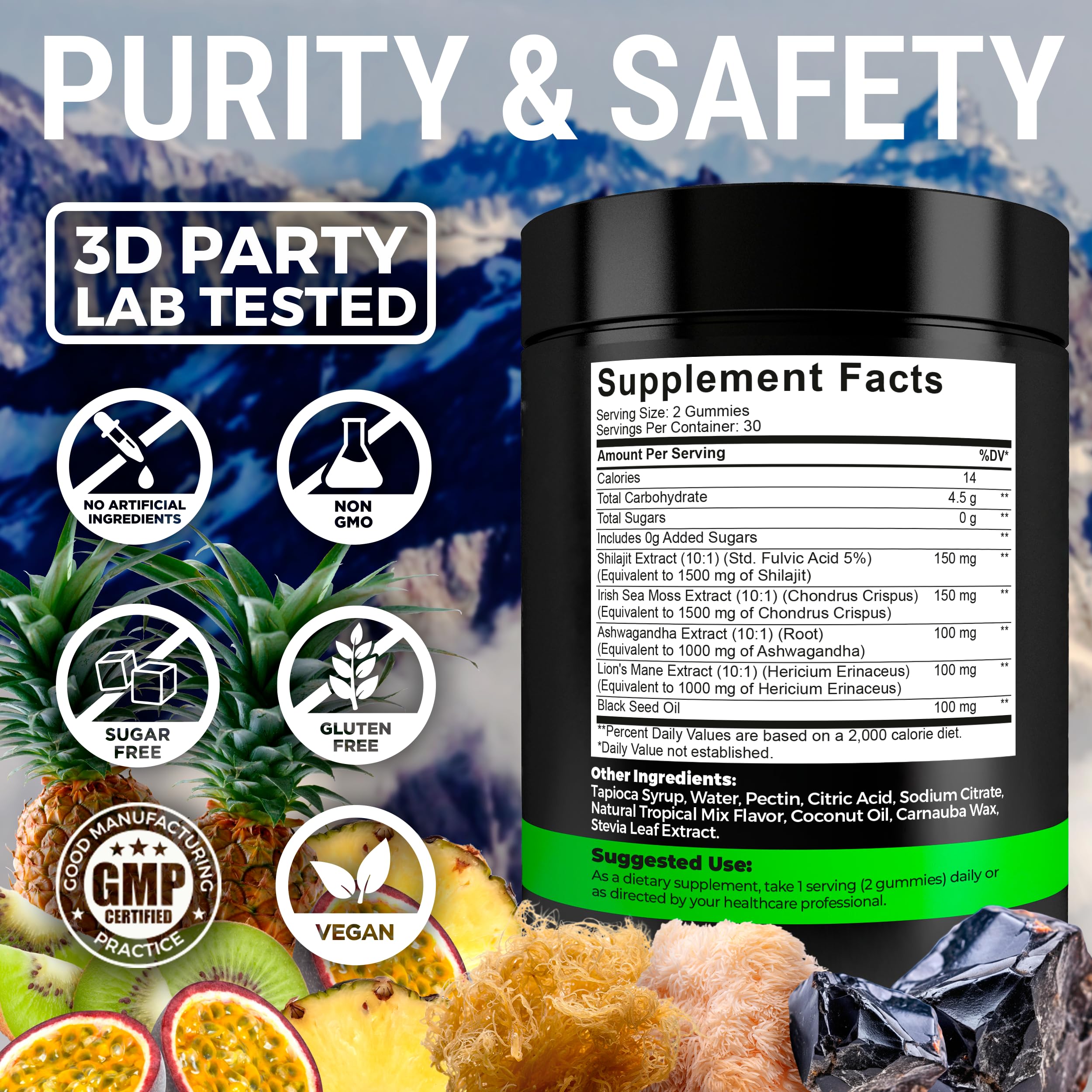 KEY ELEMENTS Black Seed Oil antioxidants supporting overall wellness.