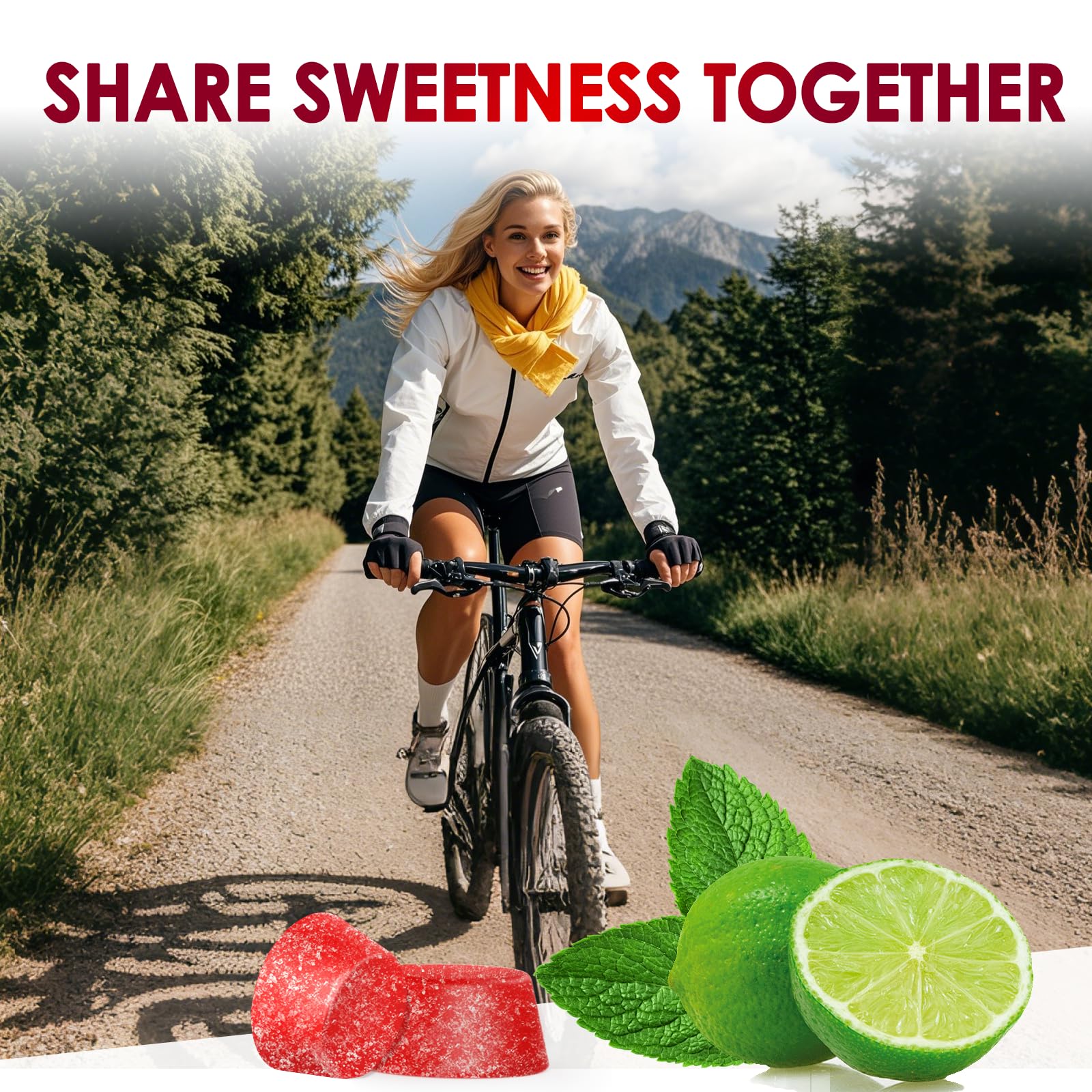 On-the-go usage scene with KGGCDD gummies for a quick daily chew.