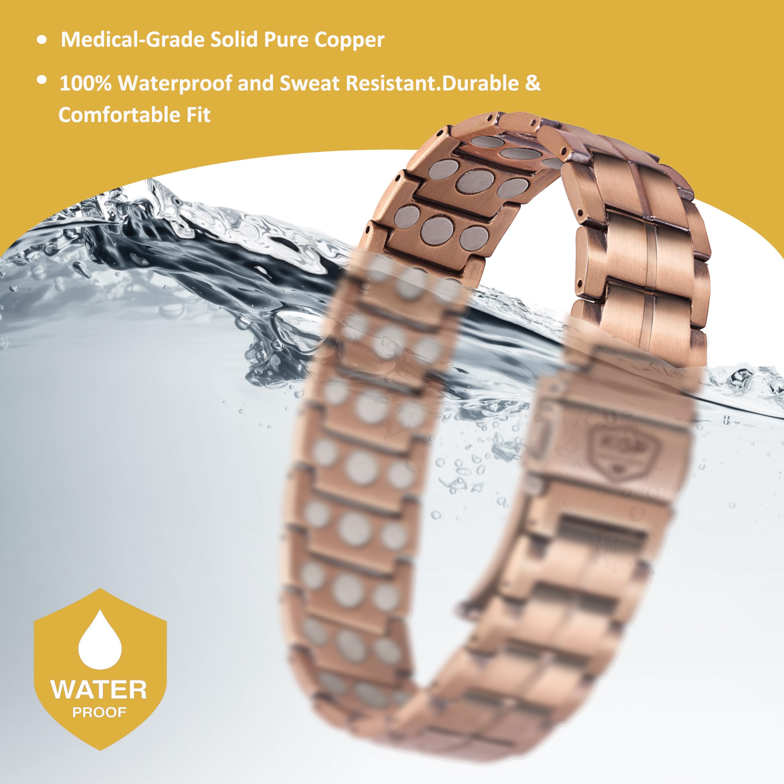 KGP bracelet with extra links for personalized sizing and comfort.