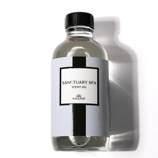 KHAPRI Sanctuary Spa Scent bottle front view for refreshed rooms