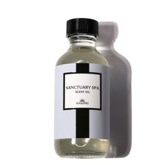 KHAPRI Sanctuary Spa Scent bottle closeup for diffusers with long-lasting fragrance.