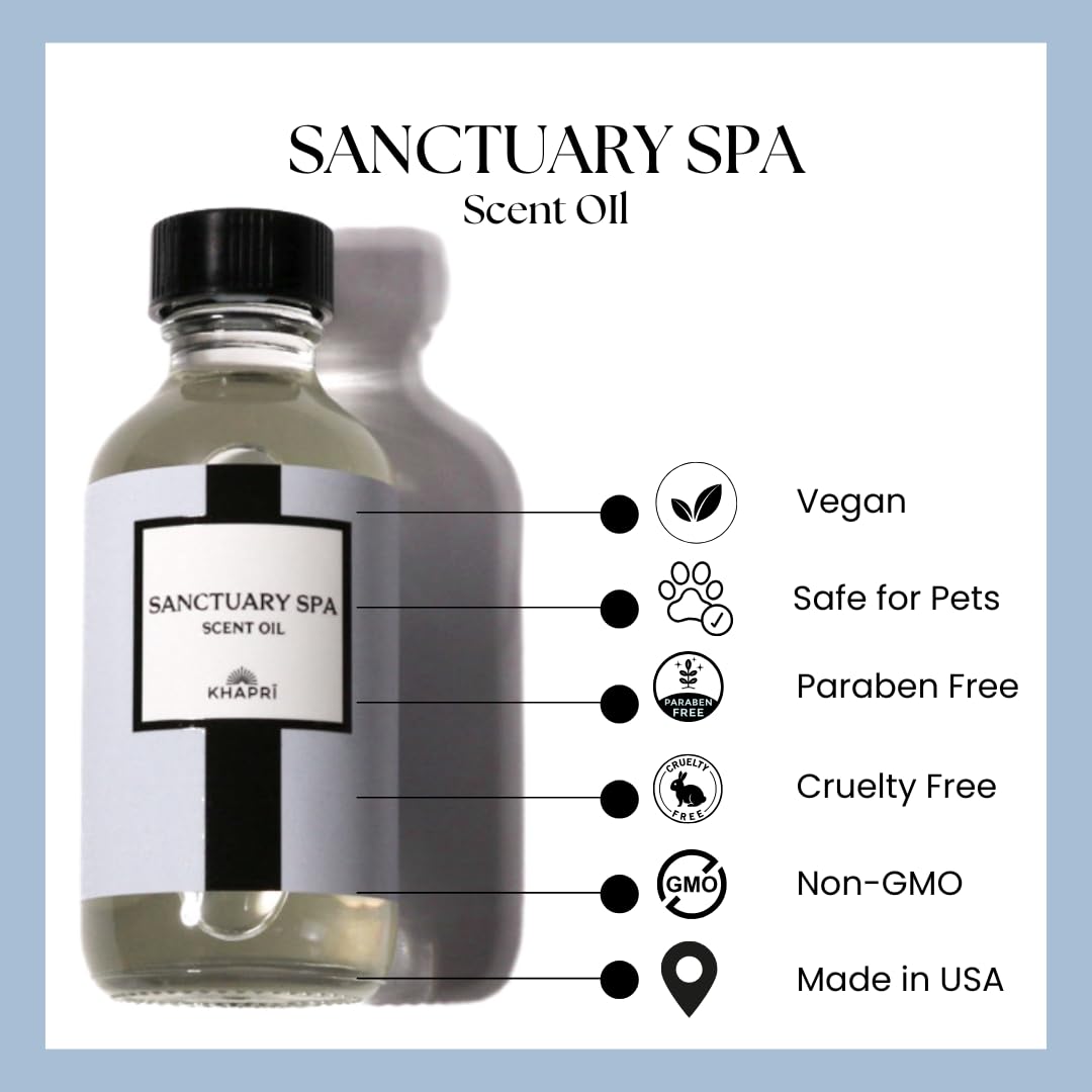KHAPRI Sanctuary Spa Scent in a diffuser setup for calming evenings