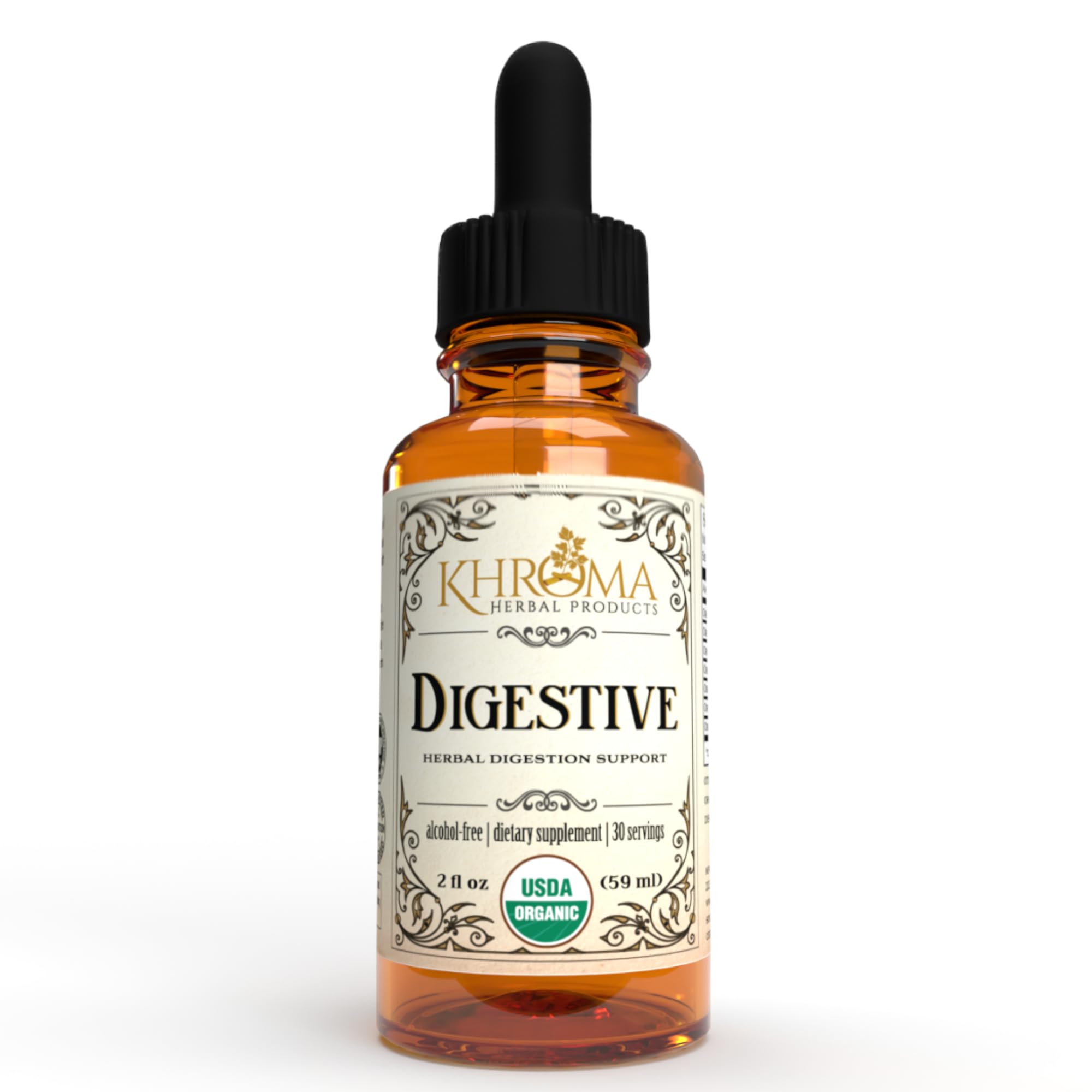 Khroma Organic Digestive Blend bottle front view for natural support