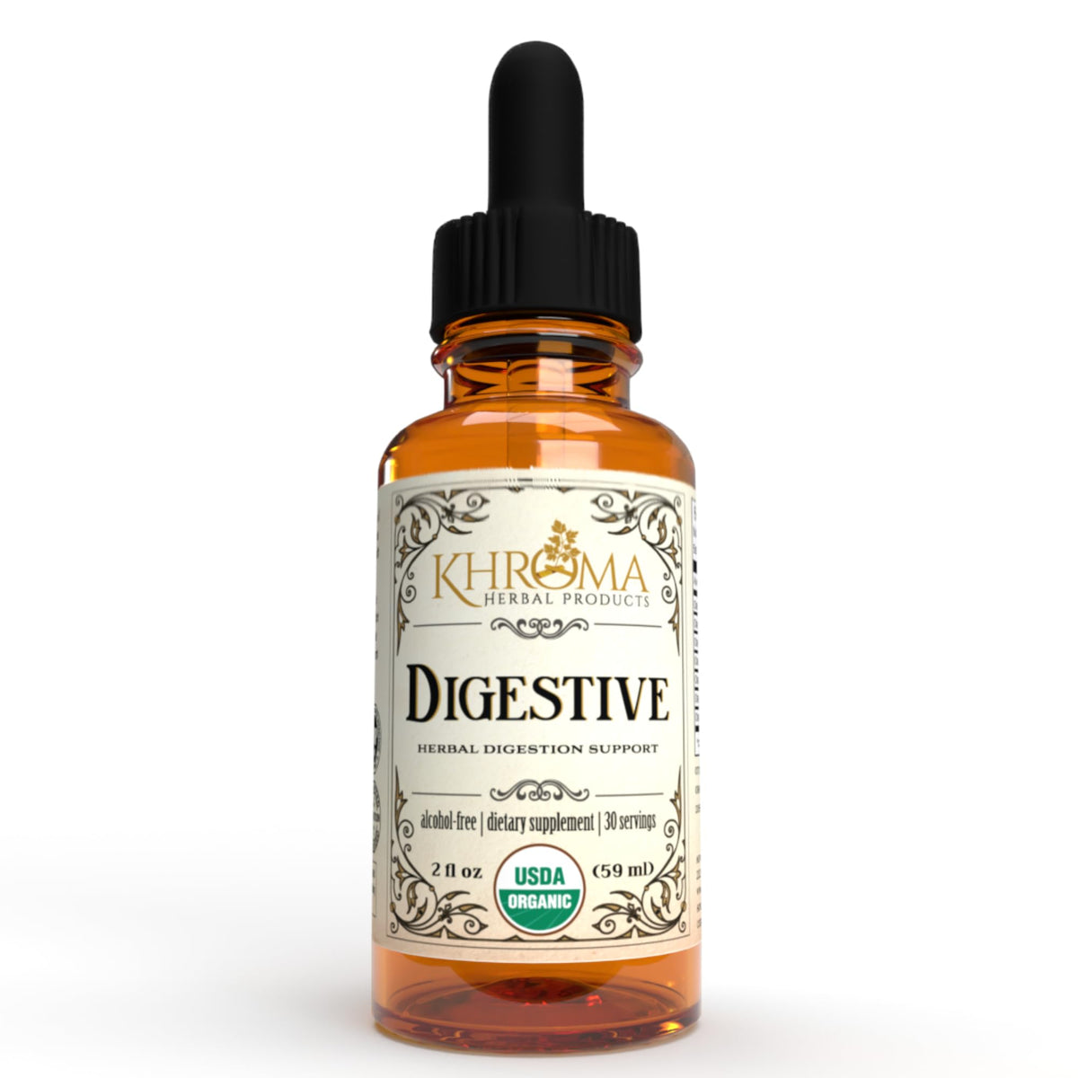 Khroma Organic Digestive Blend bottle front view for natural support