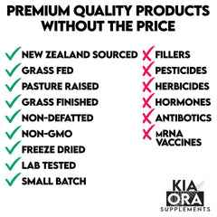 Kia Ora Supplements lab-tested purity seal emphasizes safety and quality