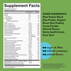 Kick Plant Protein Powder chocolate scoop for easy post-workout stirring.