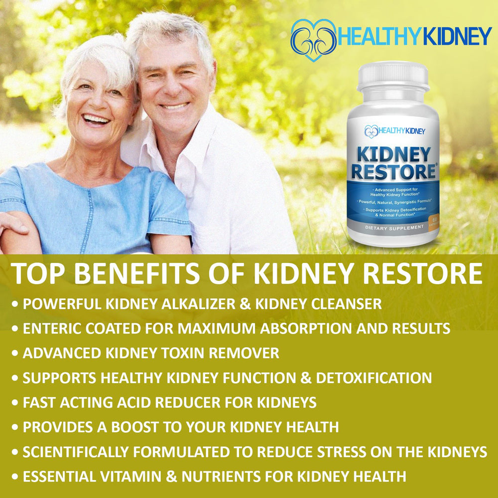 Kidney-D bottle label featuring vitamins E, C, zinc, selenium for overall wellness.