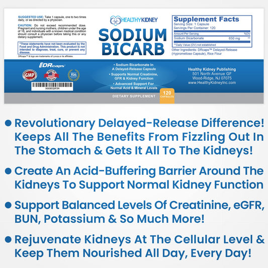 Kidney Restore 650mg capsules on white background offer a convenient daily kidney support option.