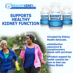 Kidney Restore bottle on white background showcases compact daily kidney function support.