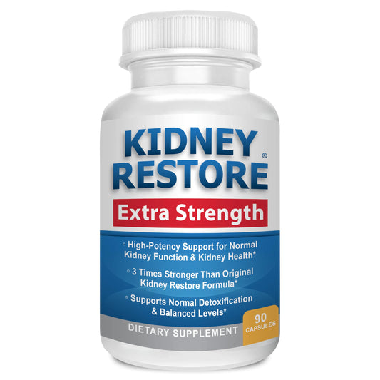 Kidney Restore cleanse bottle showing targeted kidney detox support label