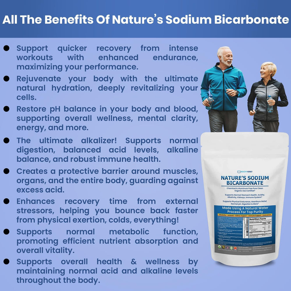 Kidney Restore Nature’s Sodium Bicarbonate aluminum-free formula supports gentle internal balance without metals.
