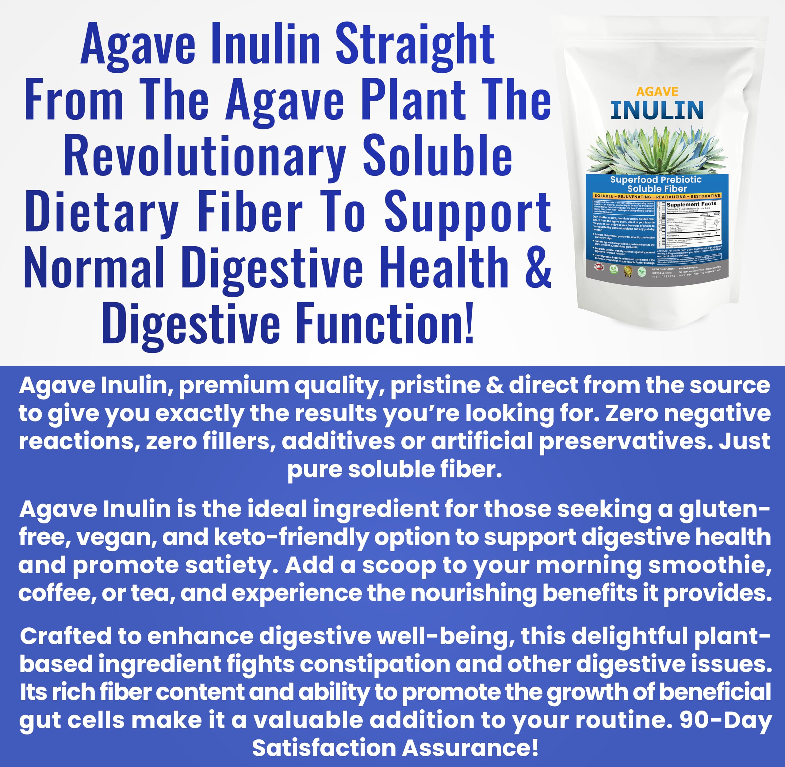 Kidney Restore Inulin powder baking use highlights versatile, plant-based fiber option.