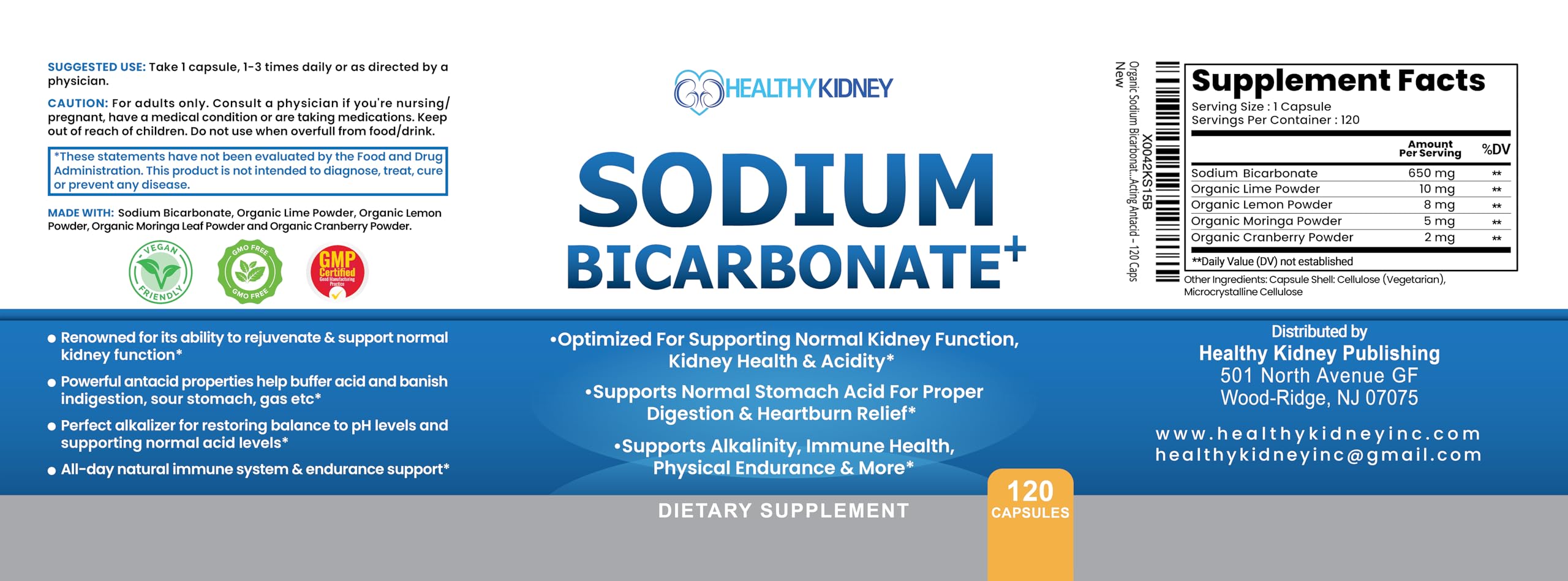 Kidney Restore eco-friendly packaging box shown for sustainable health support