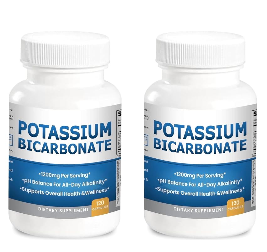 Kidney Restore potassium bicarbonate capsules bottle shows portable pH balance support for daily energy.
