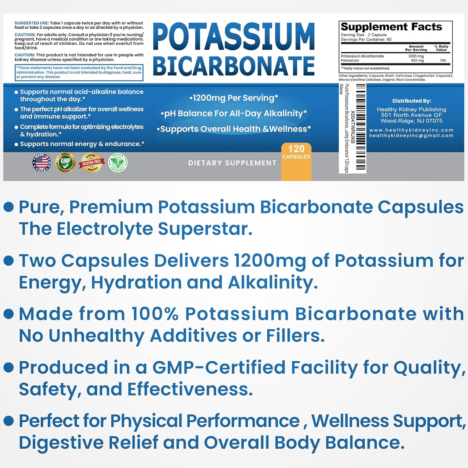 Kidney Restore capsules inside bottle illustrate easy, mess-free alkalinity for busy days.