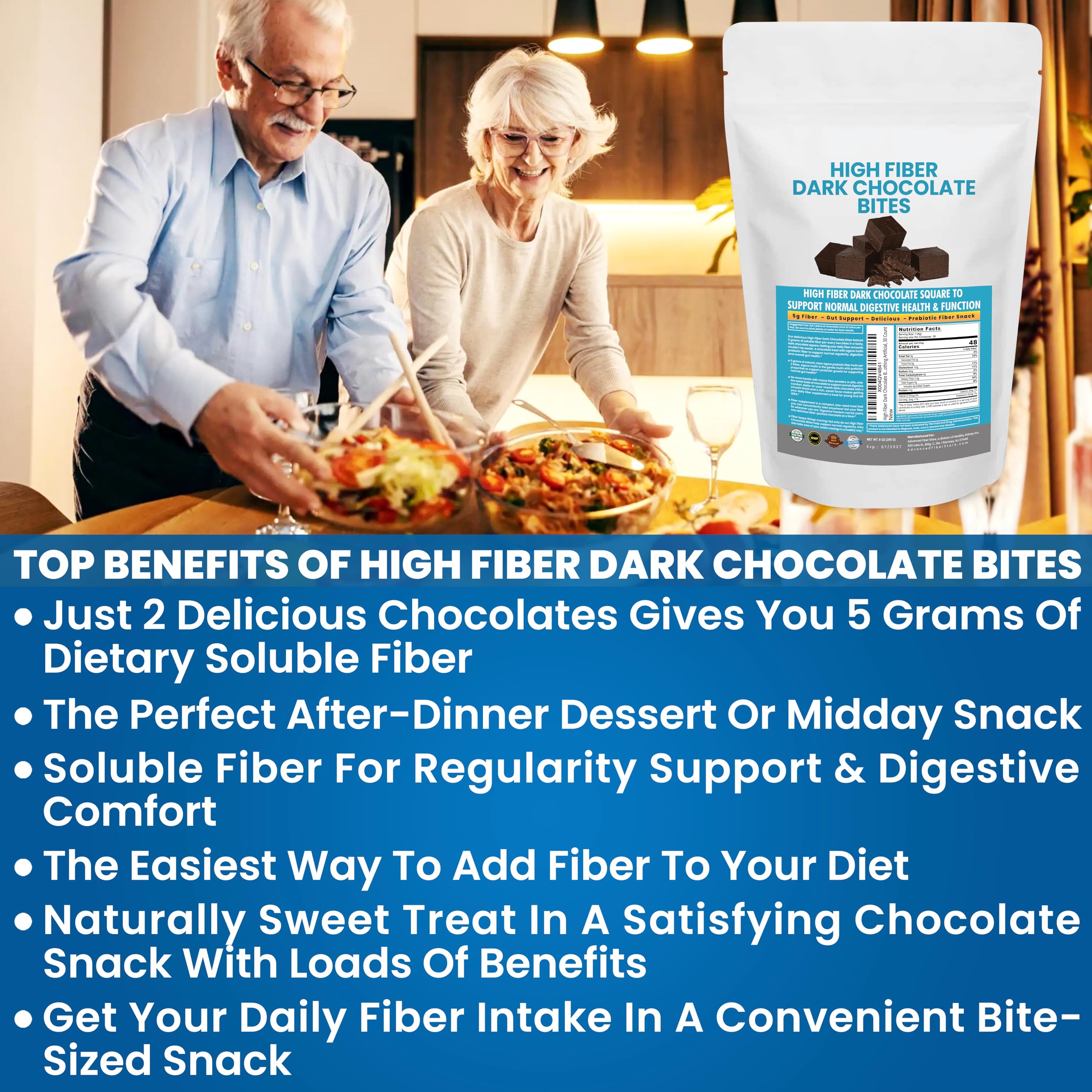 Kidney Restore prebiotic fiber bites packaged for on-the-go.