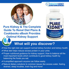 Kidney Restore renal diet cookbook cover with low-protein meal ideas