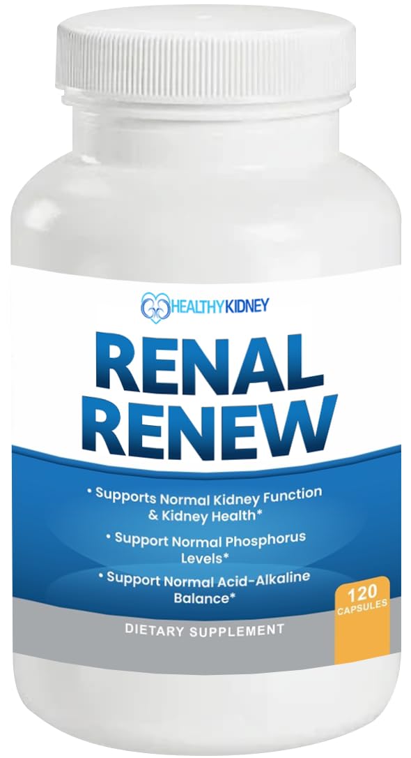 Renal Renew bottle front with Kidney Restore branding supporting daily kidney care.