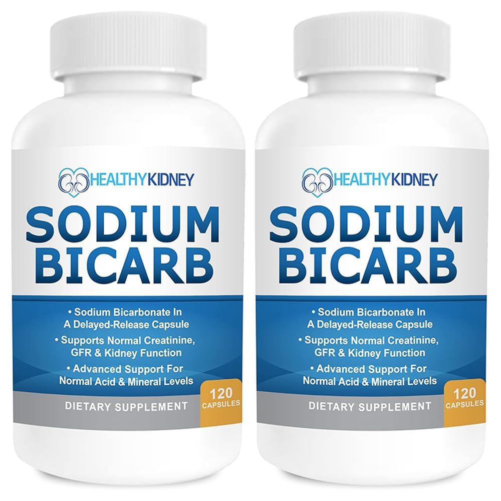 Kidney Restore sodium bicarbonate capsule close-up with delayed-release design for kidney support