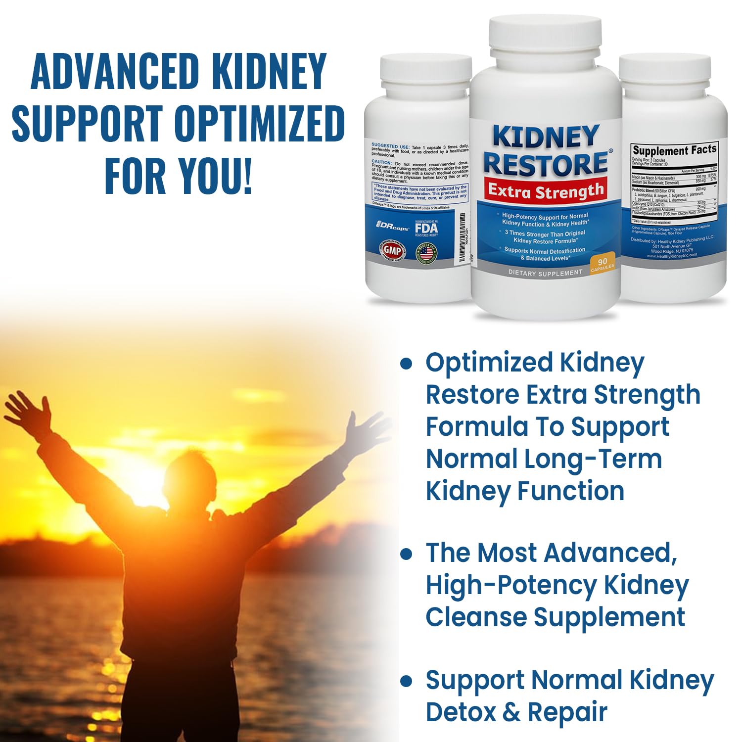Kidney Restore sodium bicarbonate capsules balance acid-alkaline load