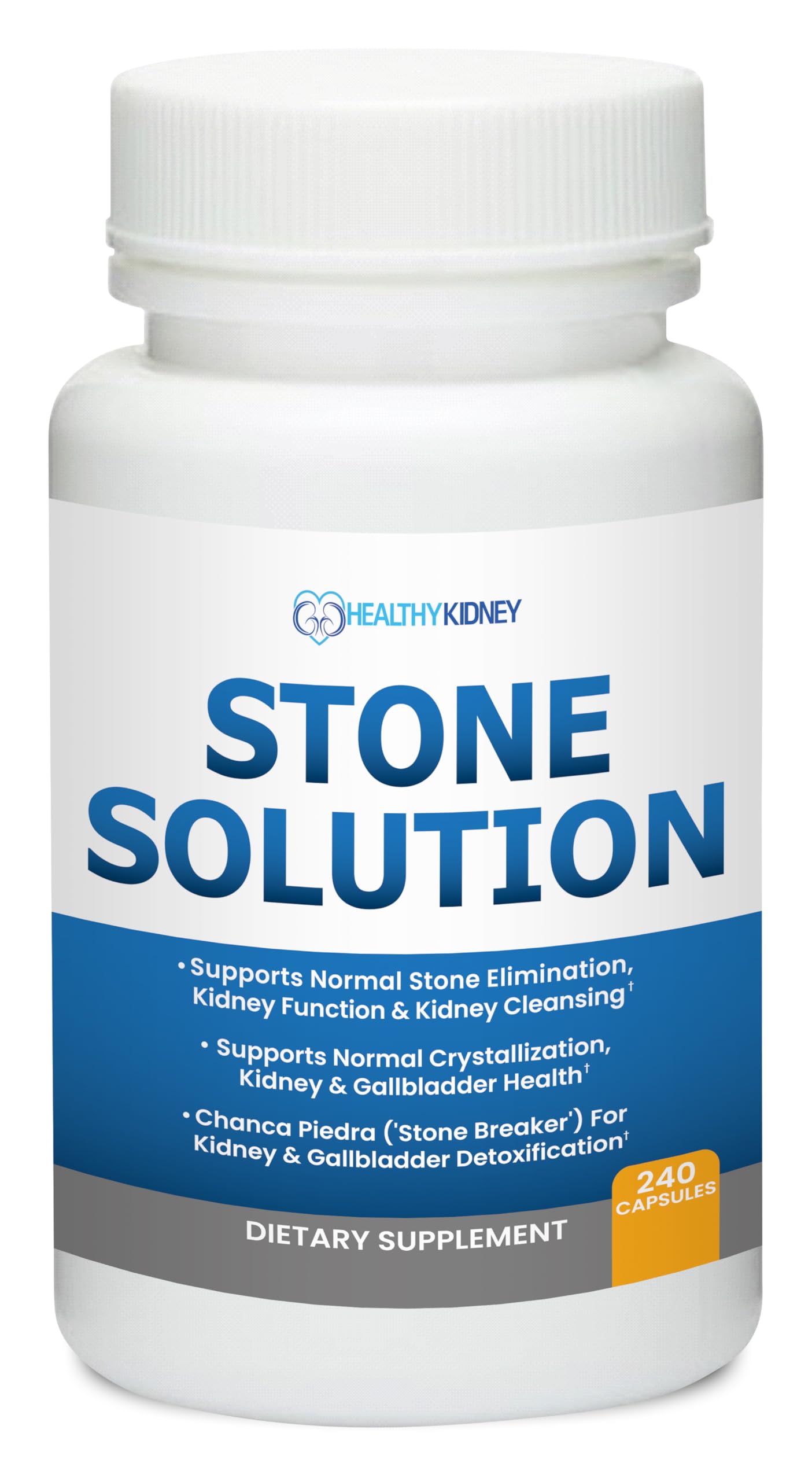 Kidney Restore Stone Solution capsules bottle aids kidney and gallbladder health support