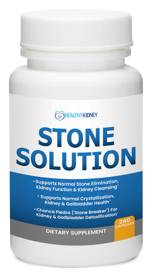 Kidney Restore Stone Solution capsules bottle aids kidney and gallbladder health support