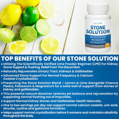 Magnesium and potassium ingredients closeup within the Stone Solution mix