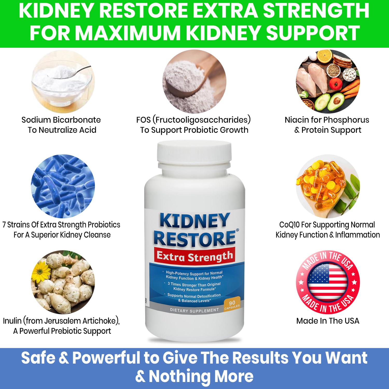 Kidney Restore US-made box signaling quality and local production